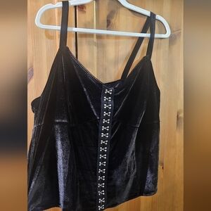 Torrid Nightfall Velvet Hook & Eye Cami NIGHTFALL. 3X